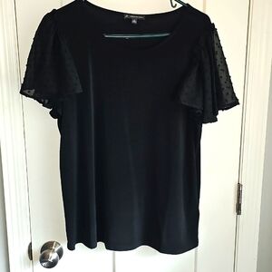 Adrianna Papell DRESSY blouse. NWOTS. Black, Sz XLG
